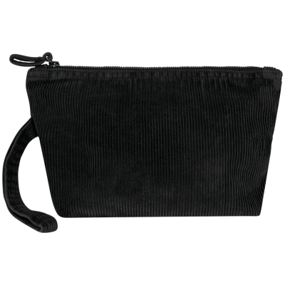 Eco-friendly corduroy washed effect pouch